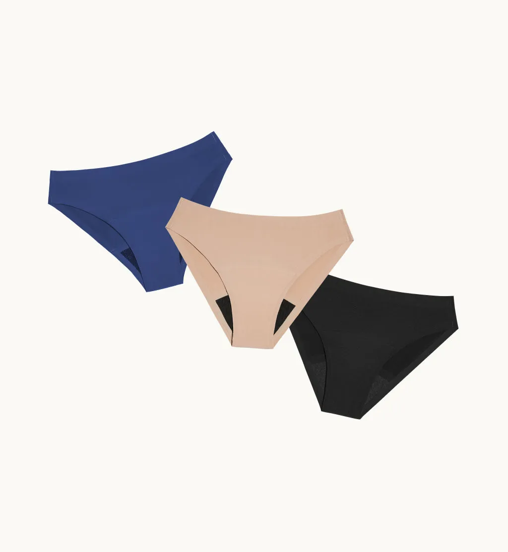 Super Leakproof® No-Show Underwear Bikini 3-Pack (Kit Item)
