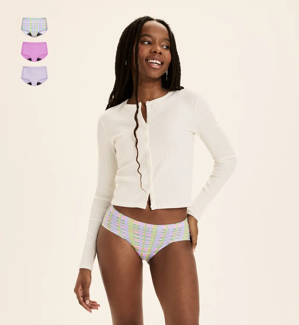 Super Leakproof® No-Show Underwear Boyshort 3-Pack