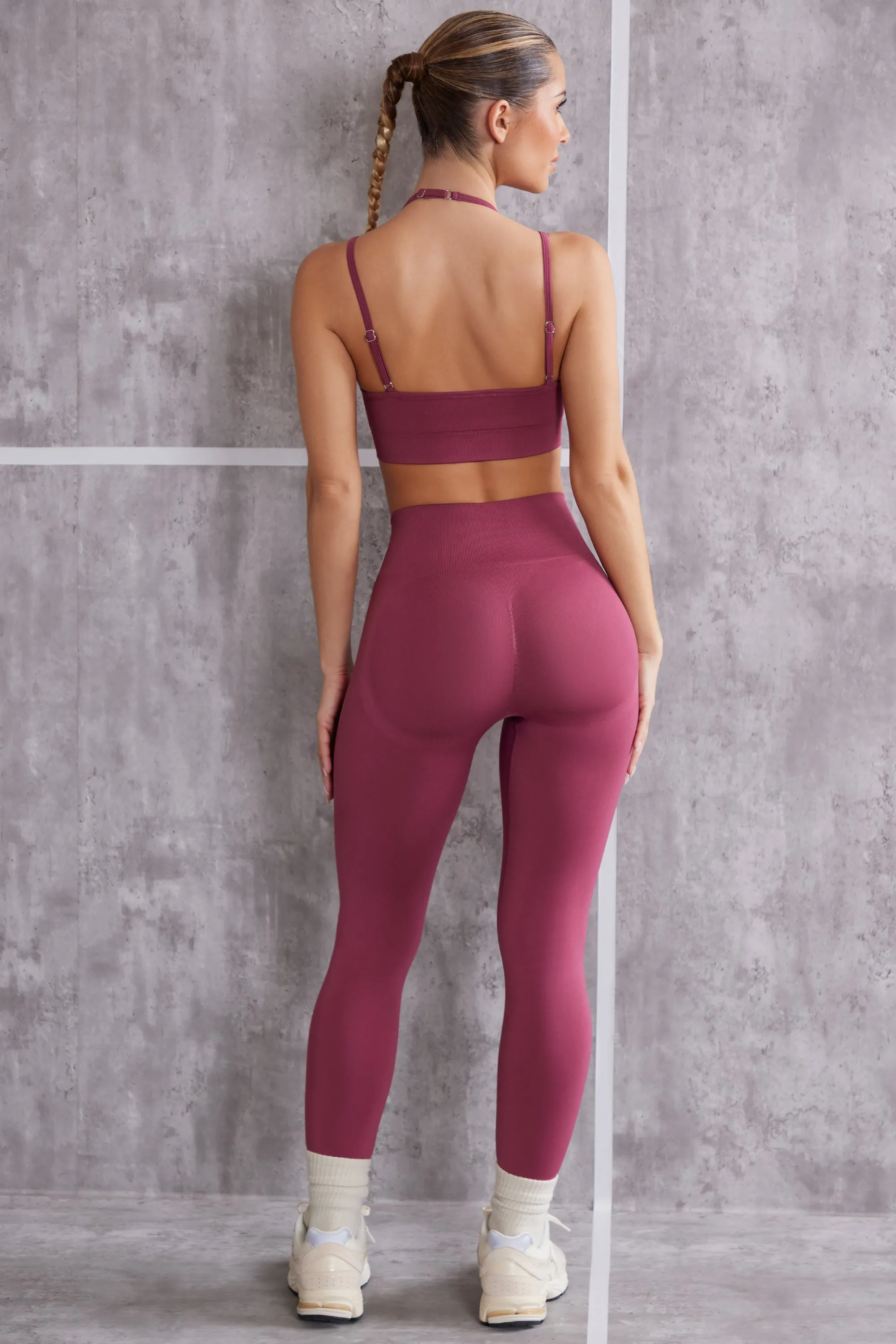 Superset - High Waist Seamless Leggings in Dark Rose
