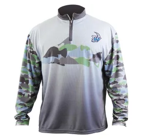 Tackle World Camo Barra Kids Fishing Shirt