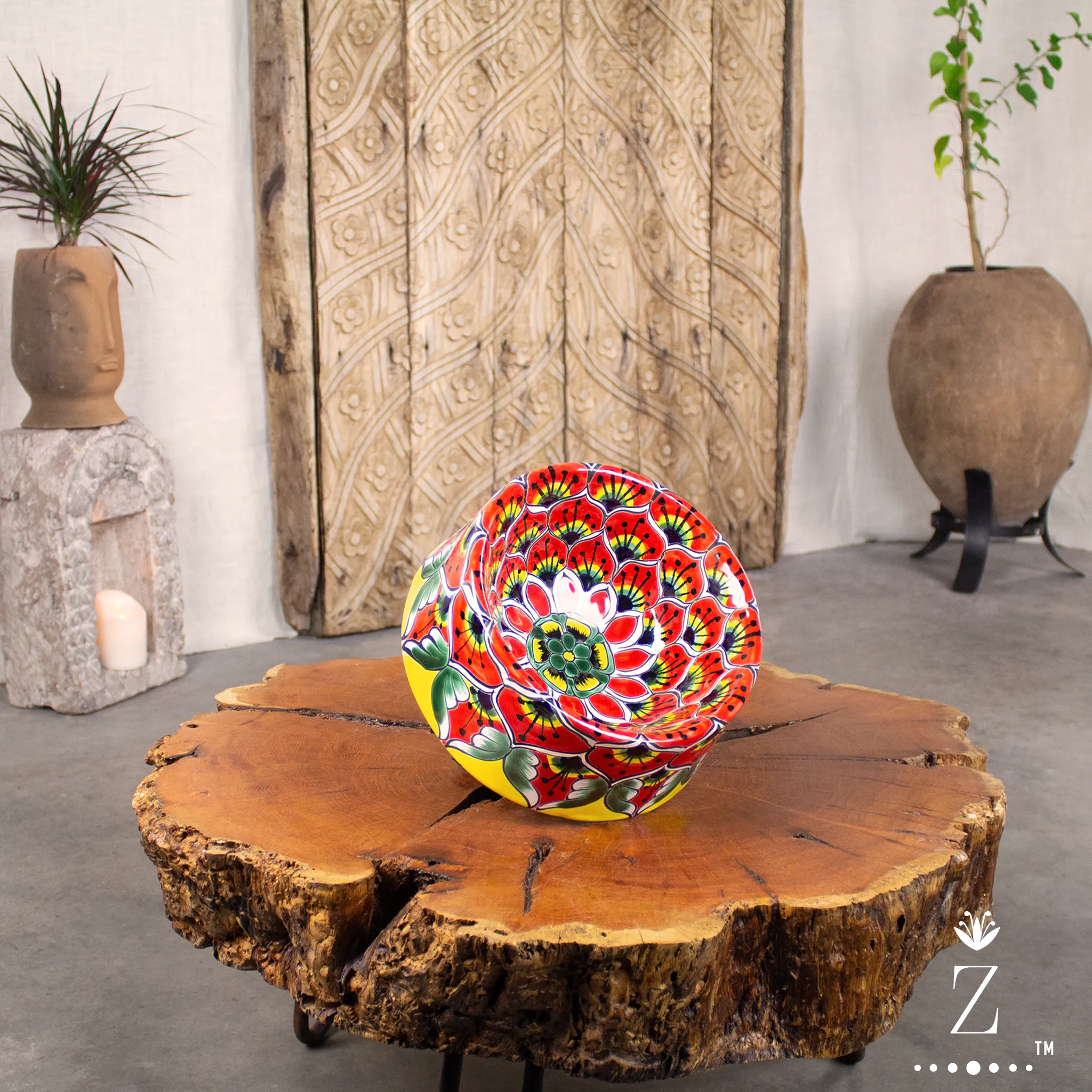 Talavera Pet Bowls | Pavo Pattern