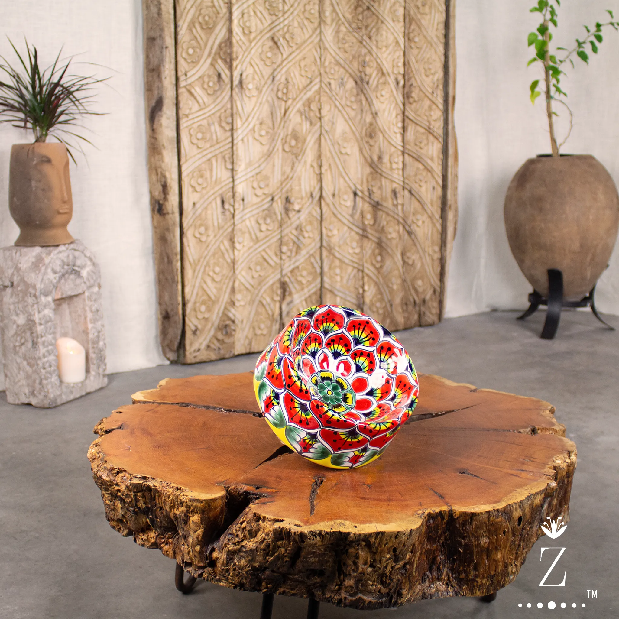 Talavera Pet Bowls | Pavo Pattern