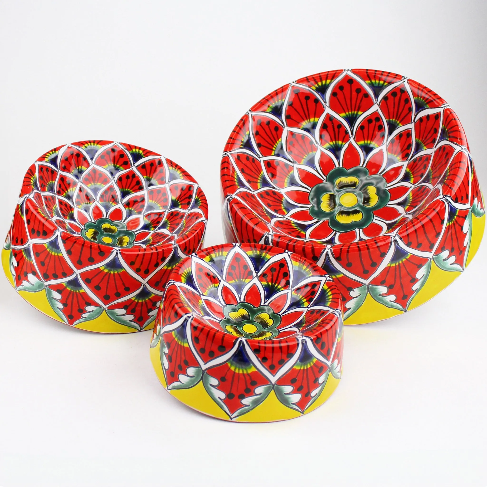 Talavera Pet Bowls | Pavo Pattern