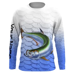 Tarpon Fishing Shirt for Men Long Sleeve Sun Protection UV UPF 30  T-Shirts TTS0038