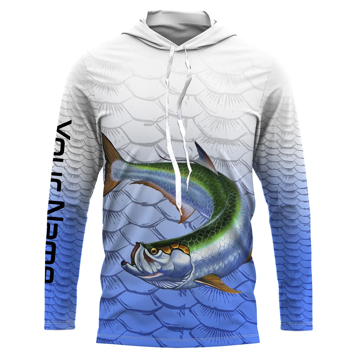 Tarpon Fishing Shirt for Men Long Sleeve Sun Protection UV UPF 30  T-Shirts TTS0038