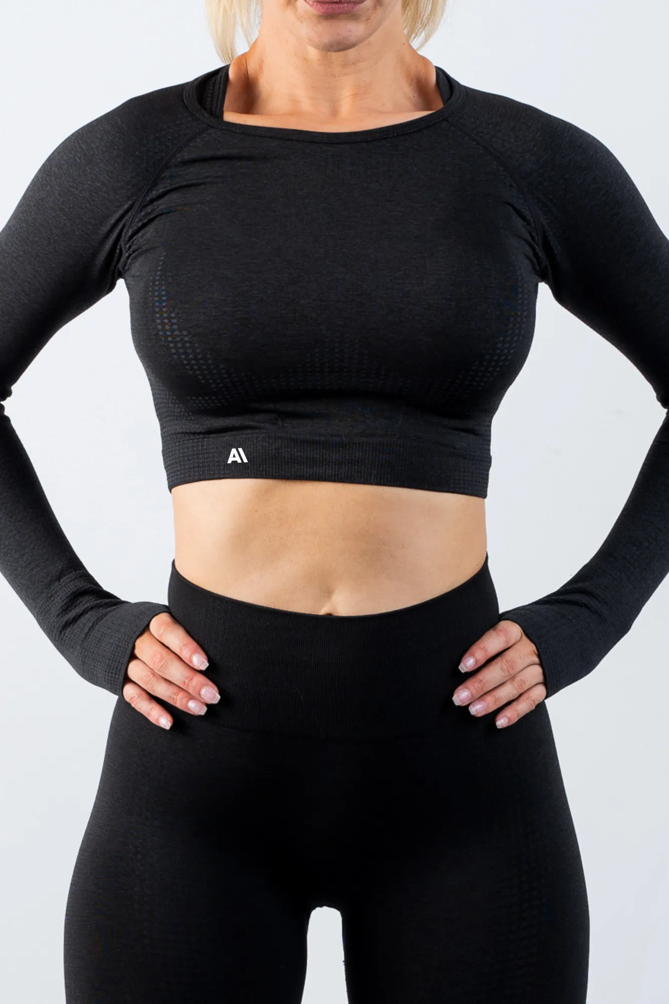 Taylor Seamless Crop Top Black