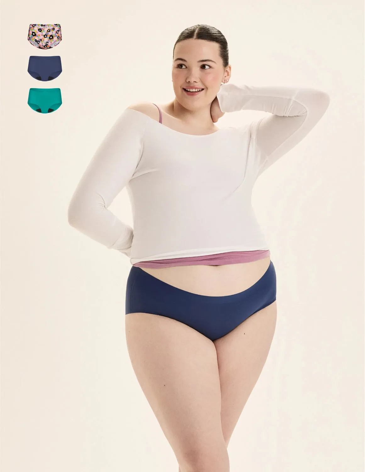 Teen Light Leakproof No-Show Boyshort 3-Pack - Kit