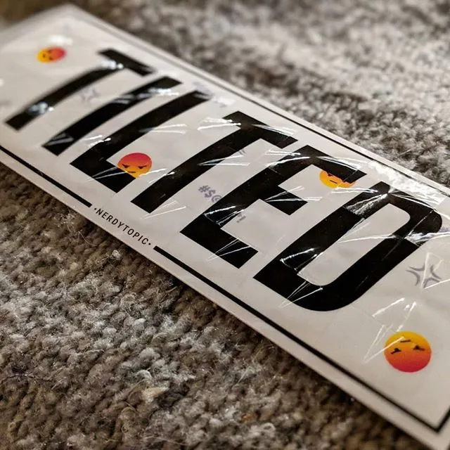 Tilted Sticker