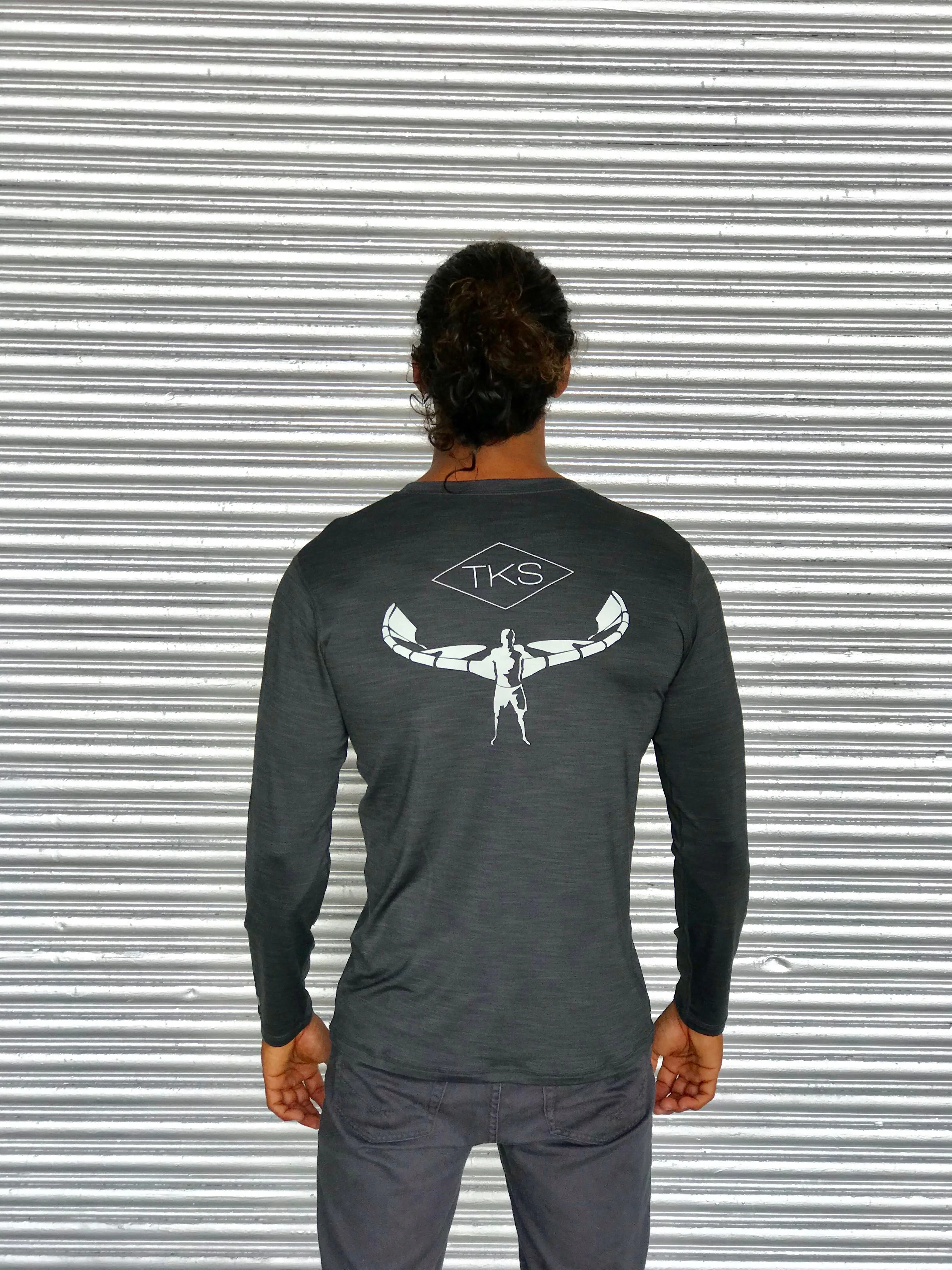 TKS Hybrid Pro Sunshirt - Charcoal LS