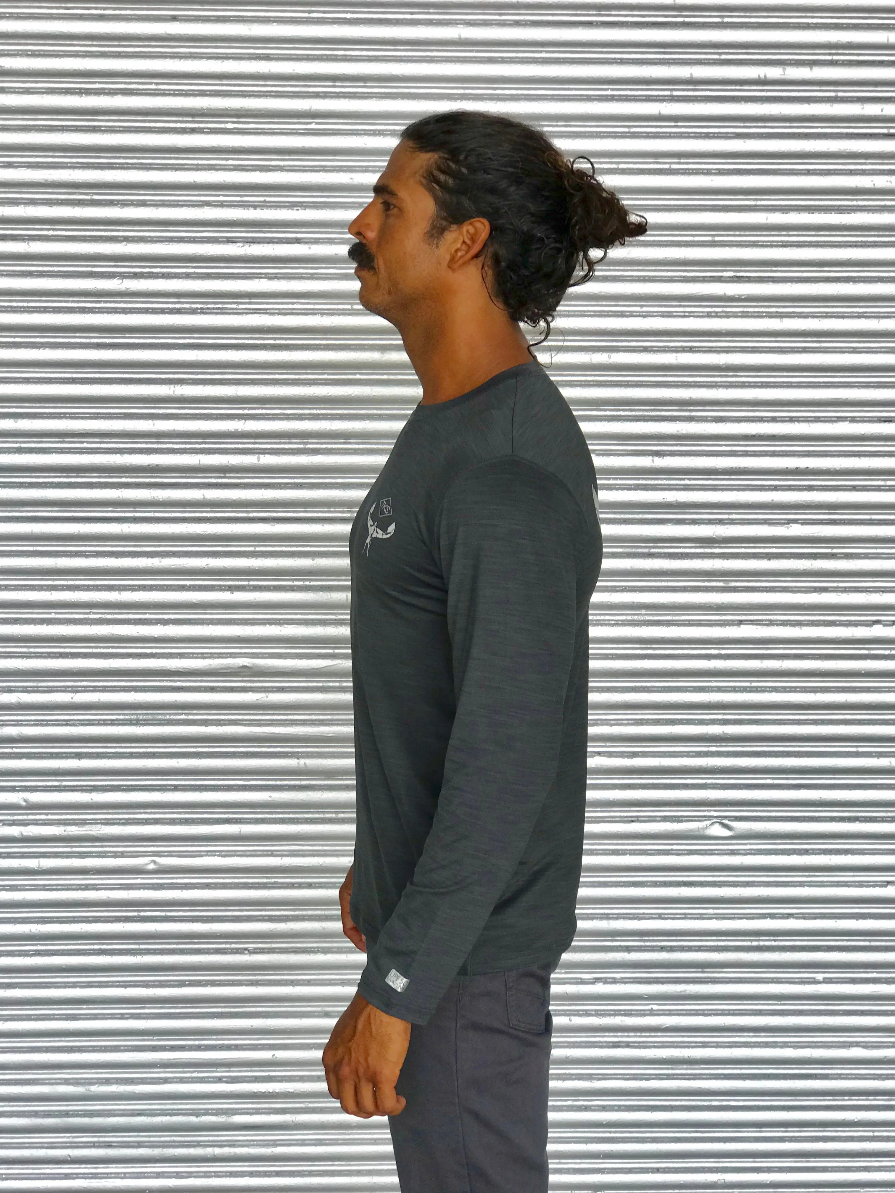 TKS Hybrid Pro Sunshirt - Charcoal LS