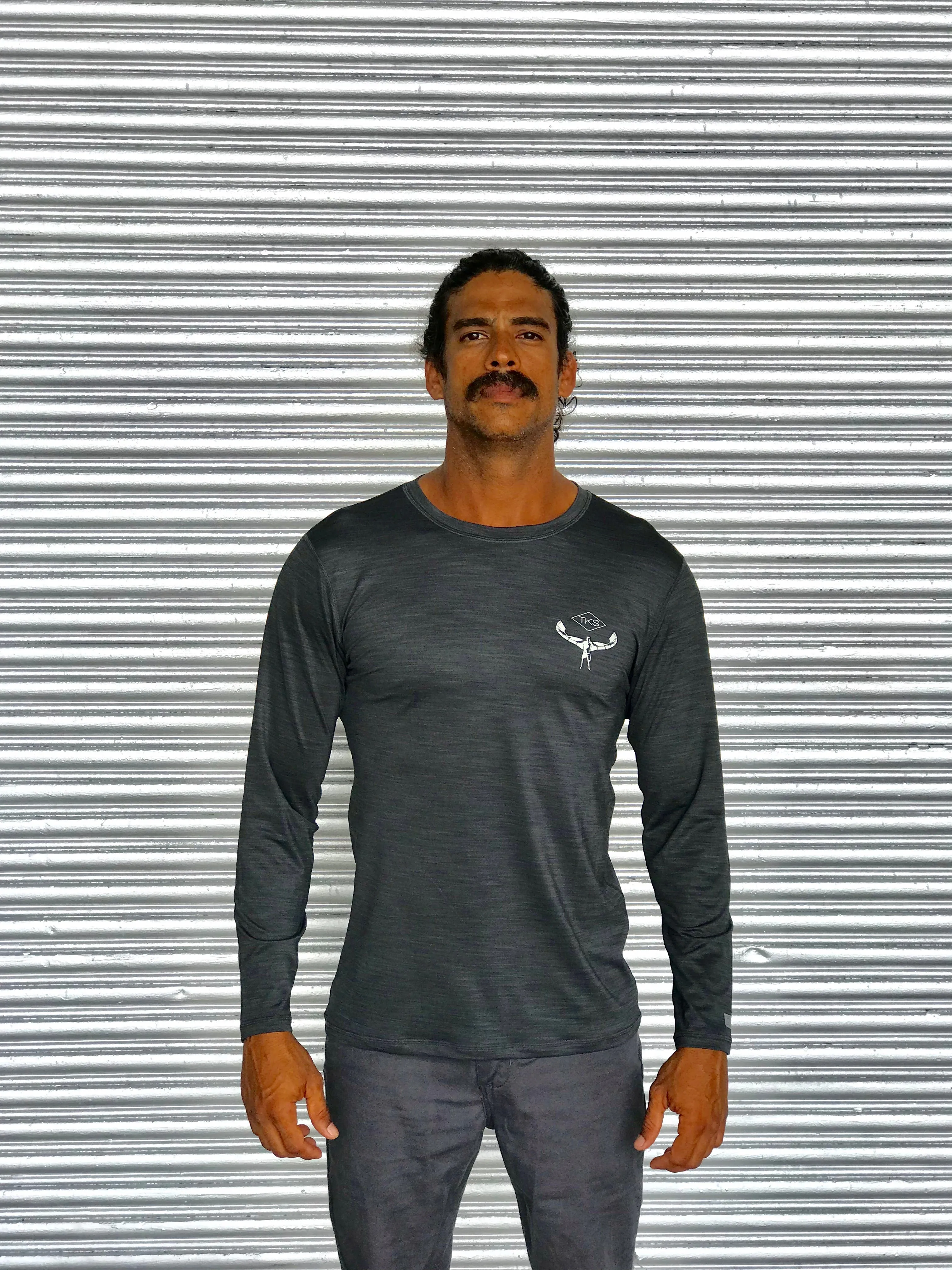TKS Hybrid Pro Sunshirt - Charcoal LS