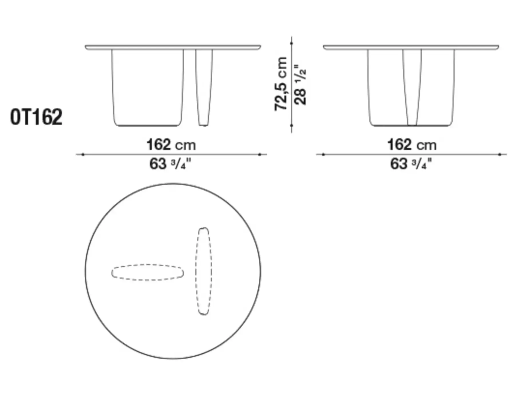 Tobi-Ishi Outdoor - Round Table 162cm (OT162)