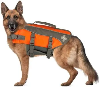 Top Paw Dog Life Jacket, Reflective Adjustable Flotation Device For Water Safety