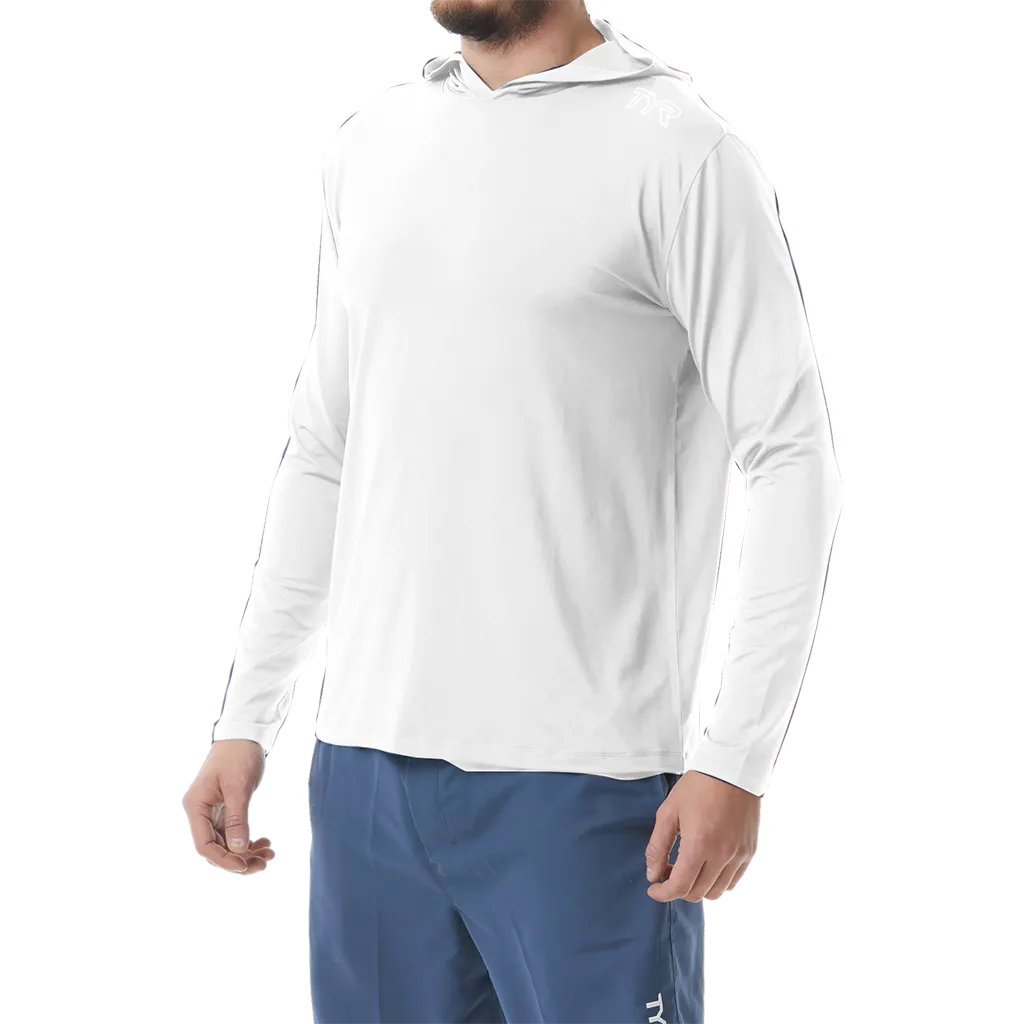 TYR Men's Hooded SUNDEFENSE™Long Sleeve Shirt