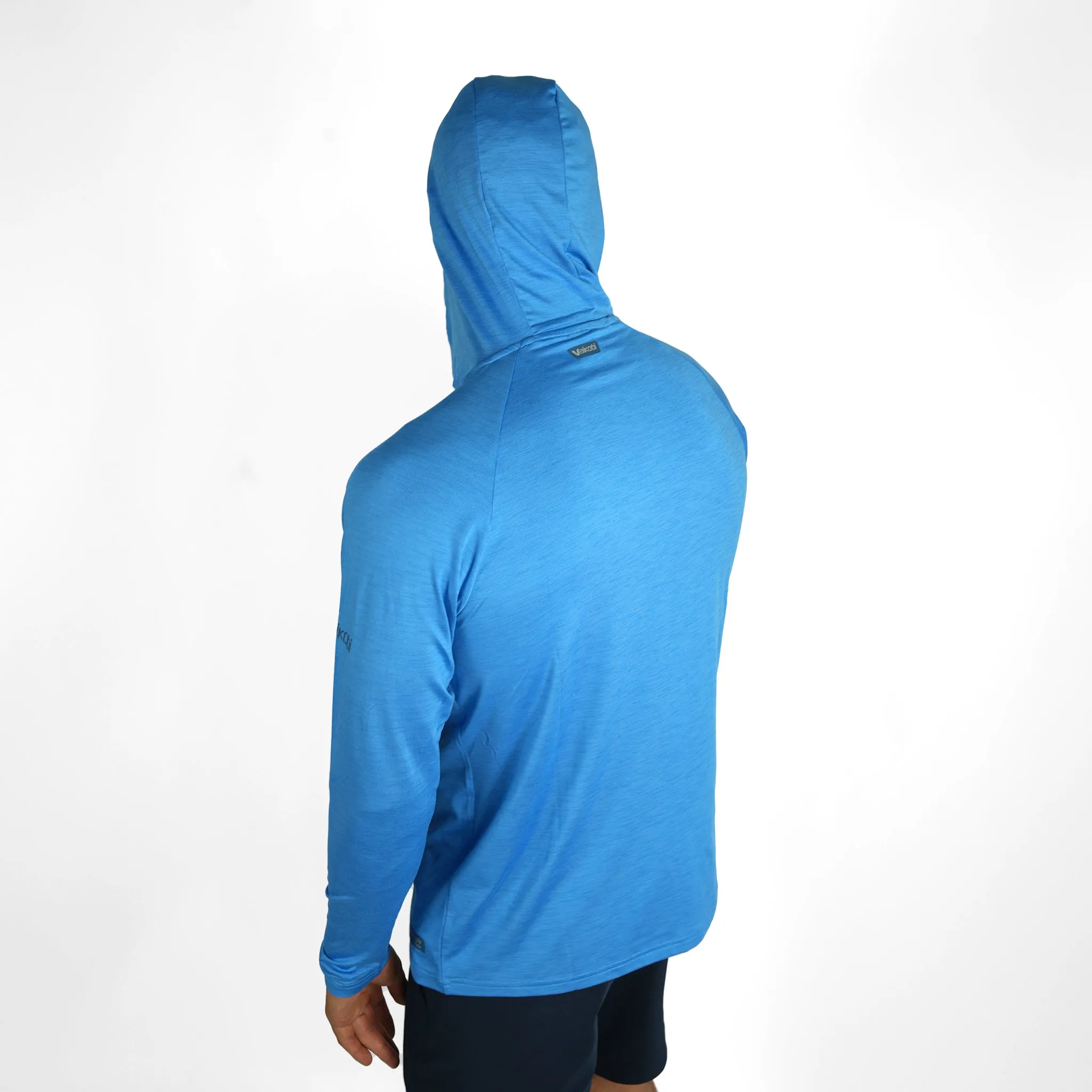 UV Ocean Tech L/S Hooded Top - Cyan