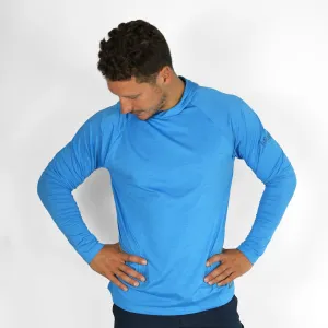 UV Ocean Tech L/S Hooded Top - Cyan