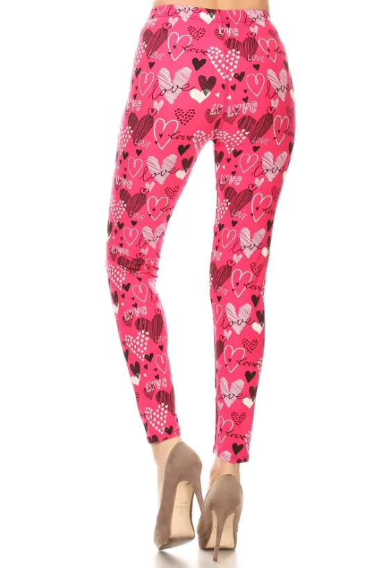Valentine's Day Heart Graphic Leggings