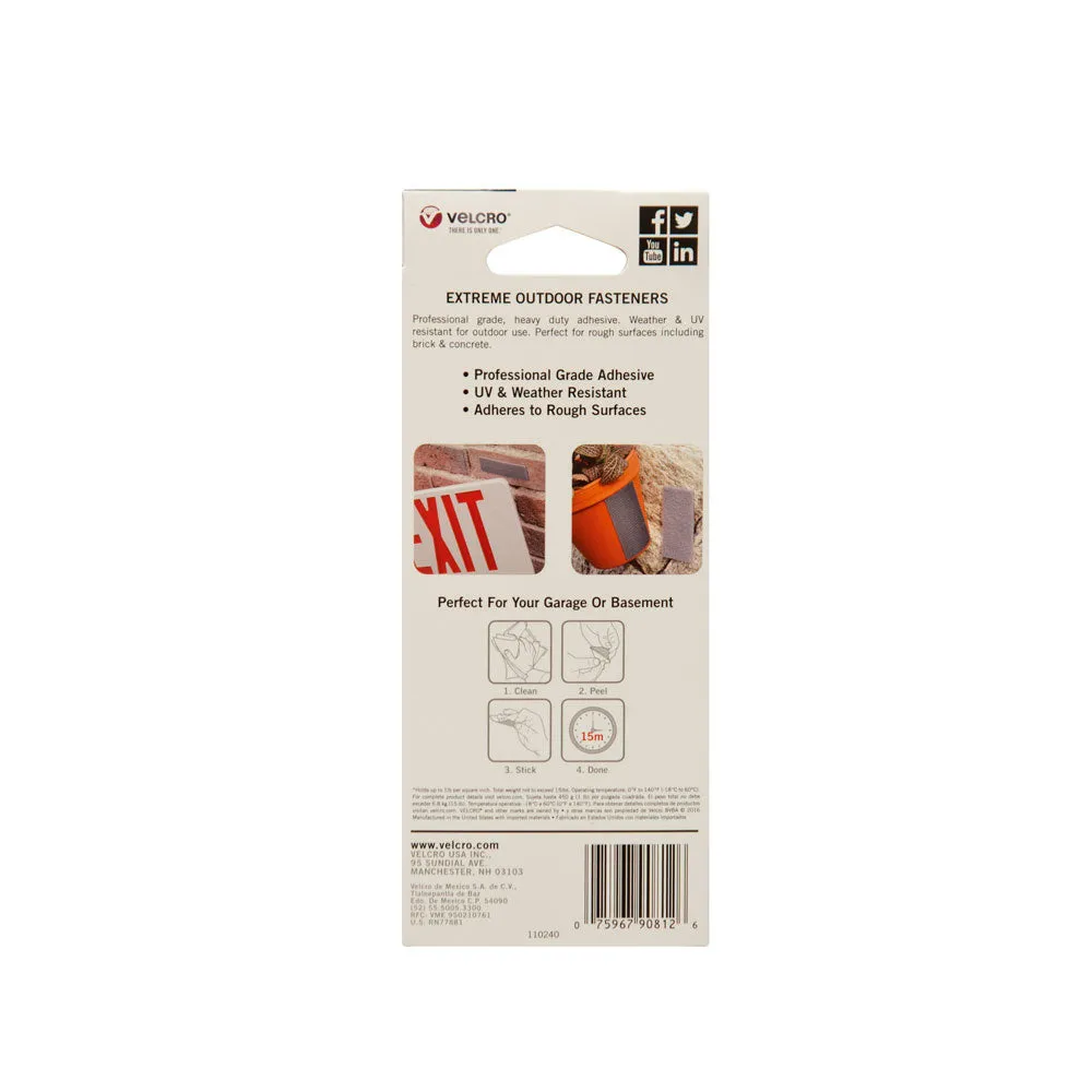 VELCRO® Brand Industrial Strength Extreme Hook and Loop Strips (10 Pack)