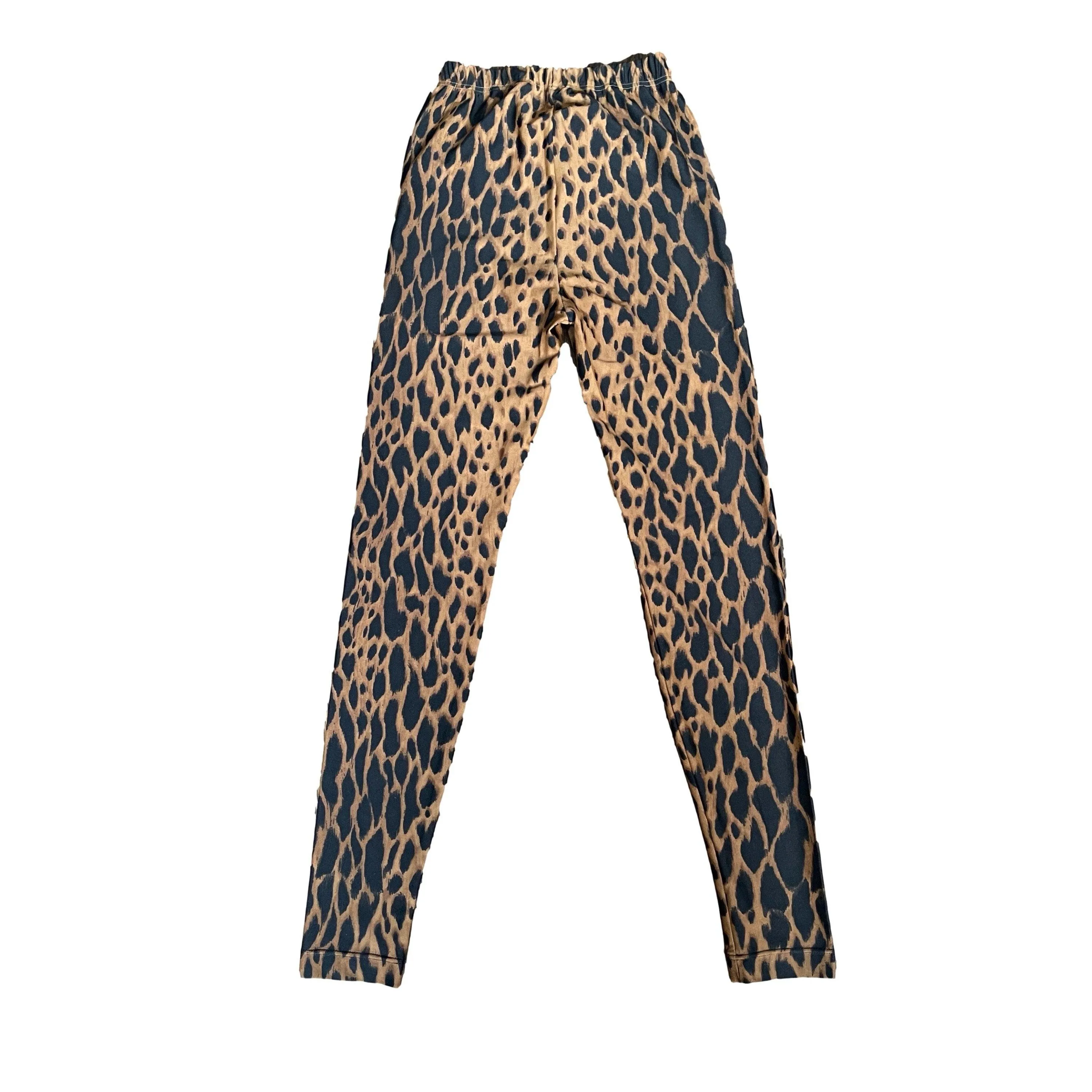 Versace Brown Cheetah Leggings