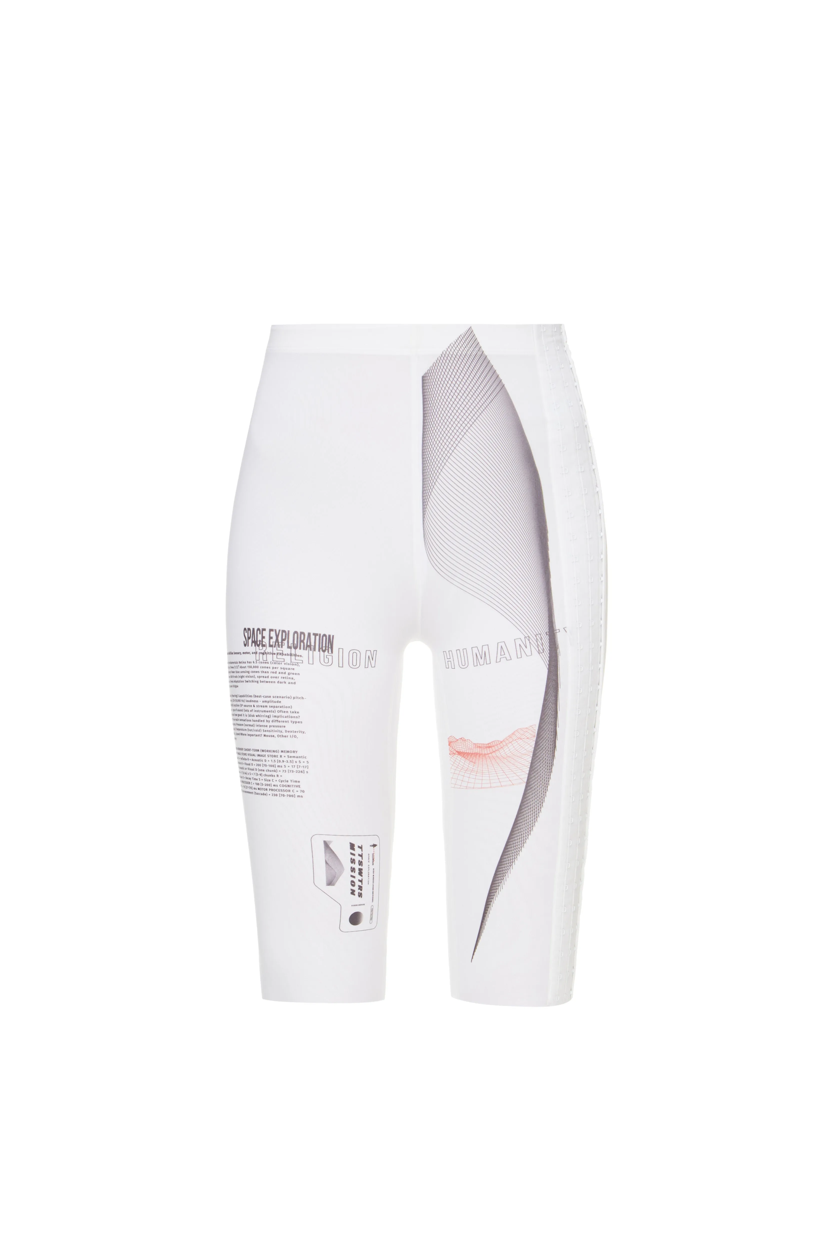 White shorts leggings human