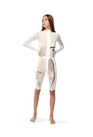 White shorts leggings human