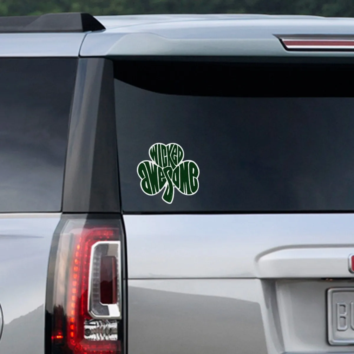 Wicked Awesome Shamrock Sticker