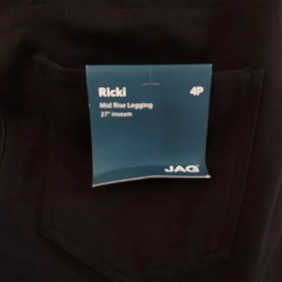 Women's JAG Ricki Mid Rise Pull-On Leggings  Size 4P