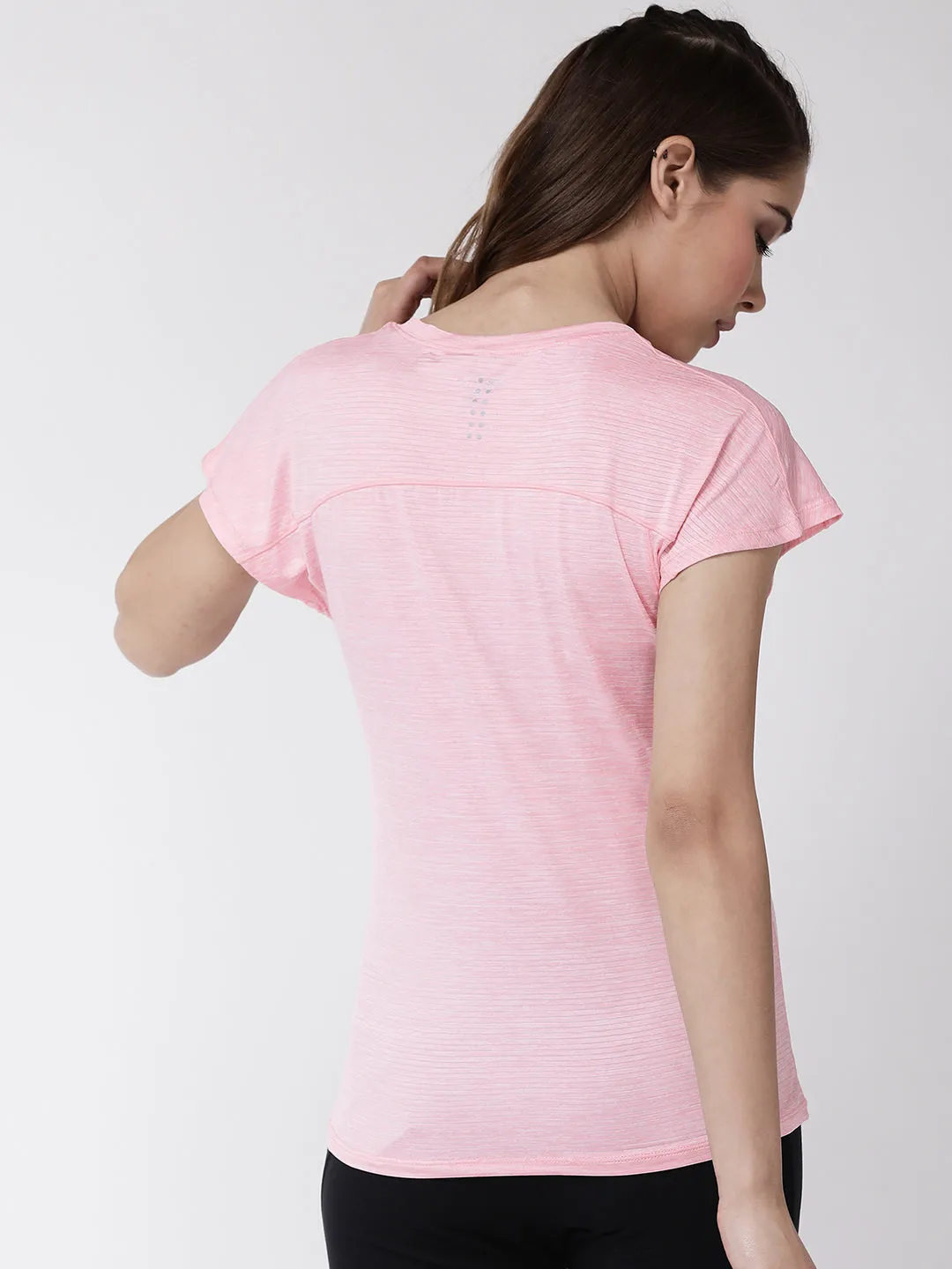 Women's Self Stripes Gym Top