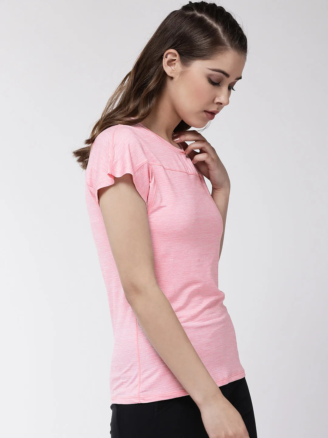 Women's Self Stripes Gym Top