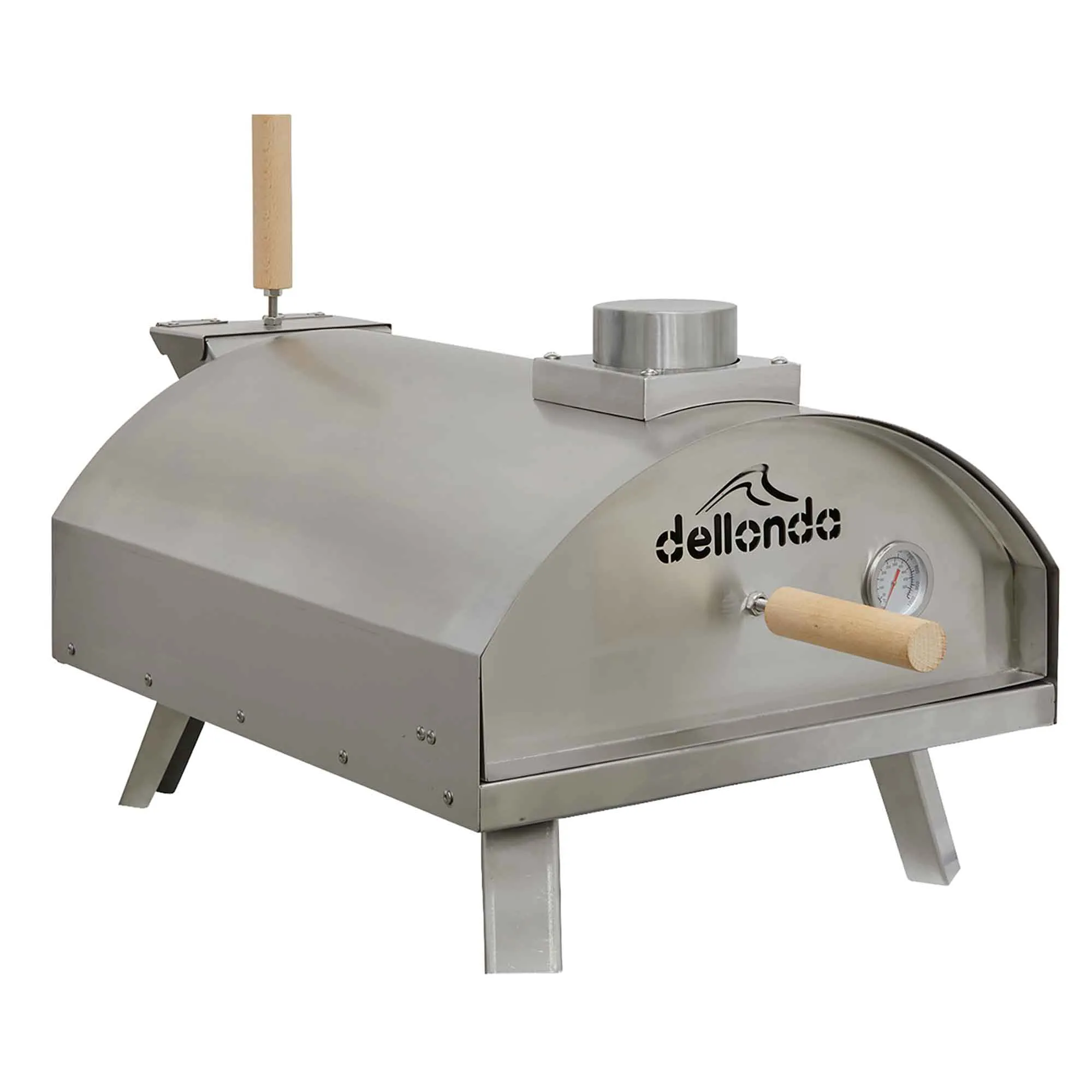 Wood-Fired Pizza Oven and Smoking Oven - Portable, Stainless Steel - DG11