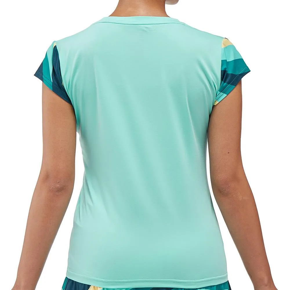 Yonex Women's AO Crew Top - Cyan
