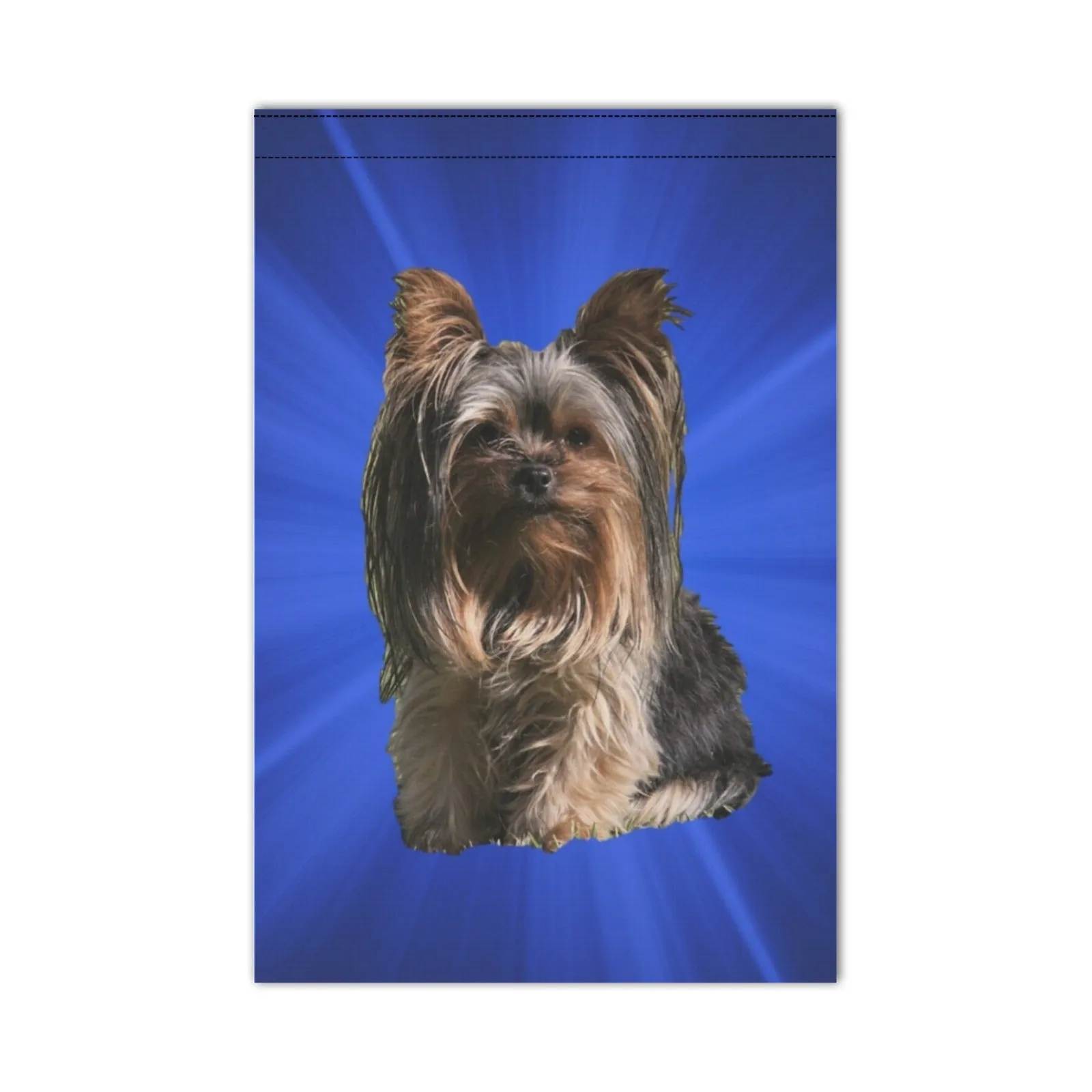 Yorkie Garden Flag - Long Hair
