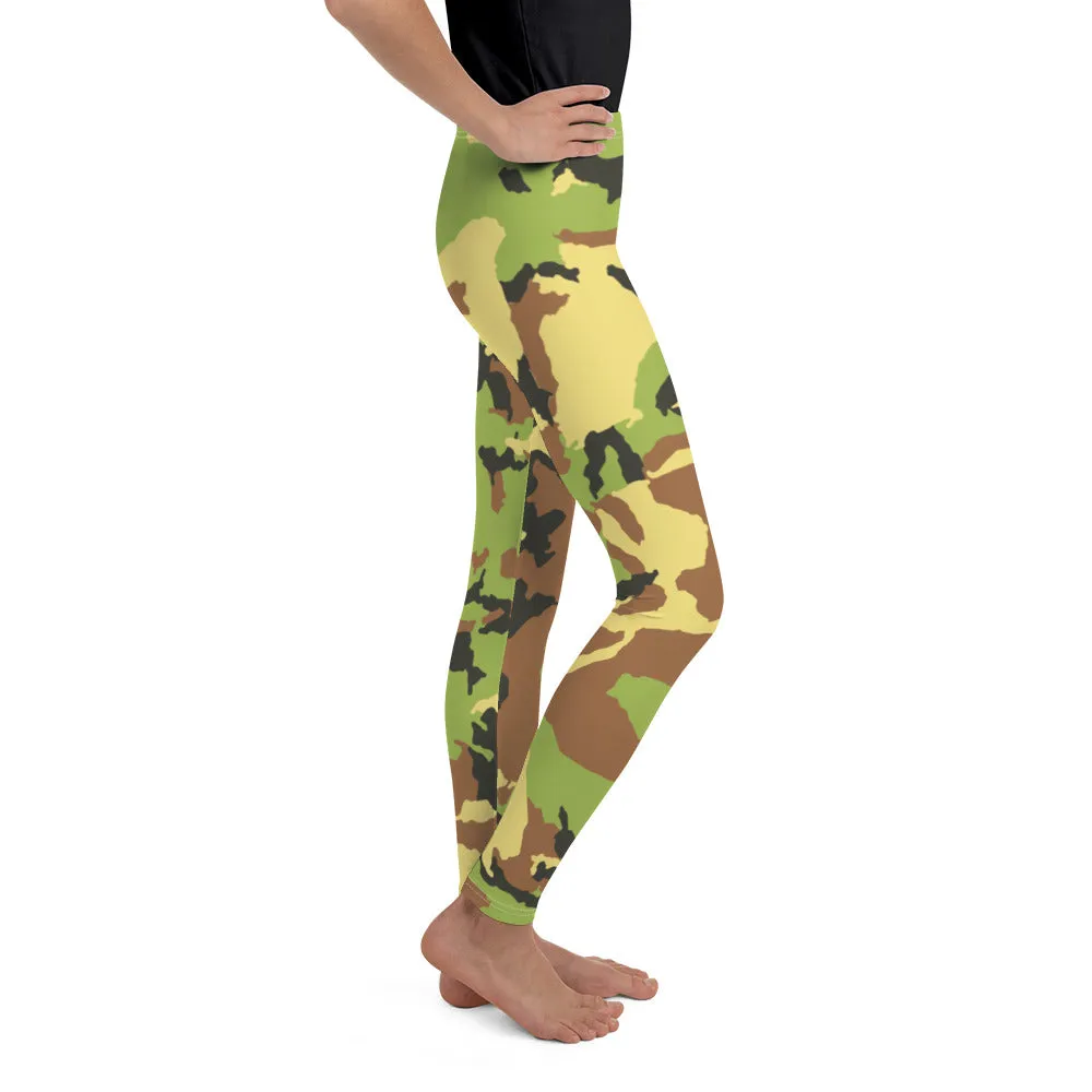 YOUTH GRN CAMO | Classic VINTAGE Design Youth Leggings