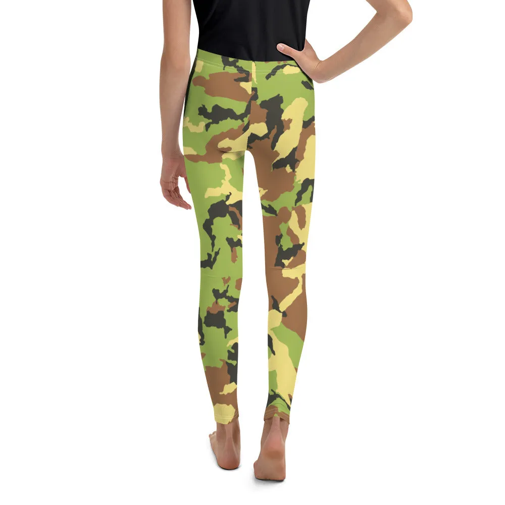YOUTH GRN CAMO | Classic VINTAGE Design Youth Leggings