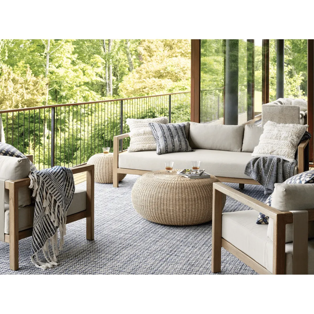 Zhara Stripe Ivory Indoor/Outdoor Decorative Pillow Cover